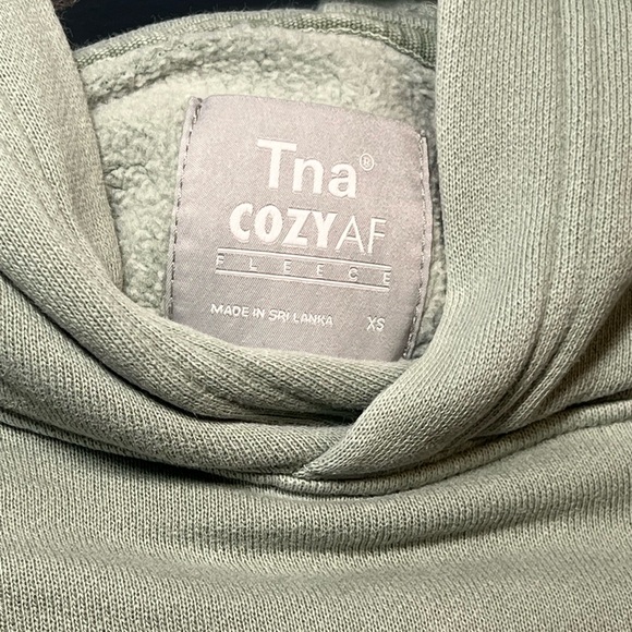 TNA Cozy Fleece Green Hoodie - Picture 3 of 3